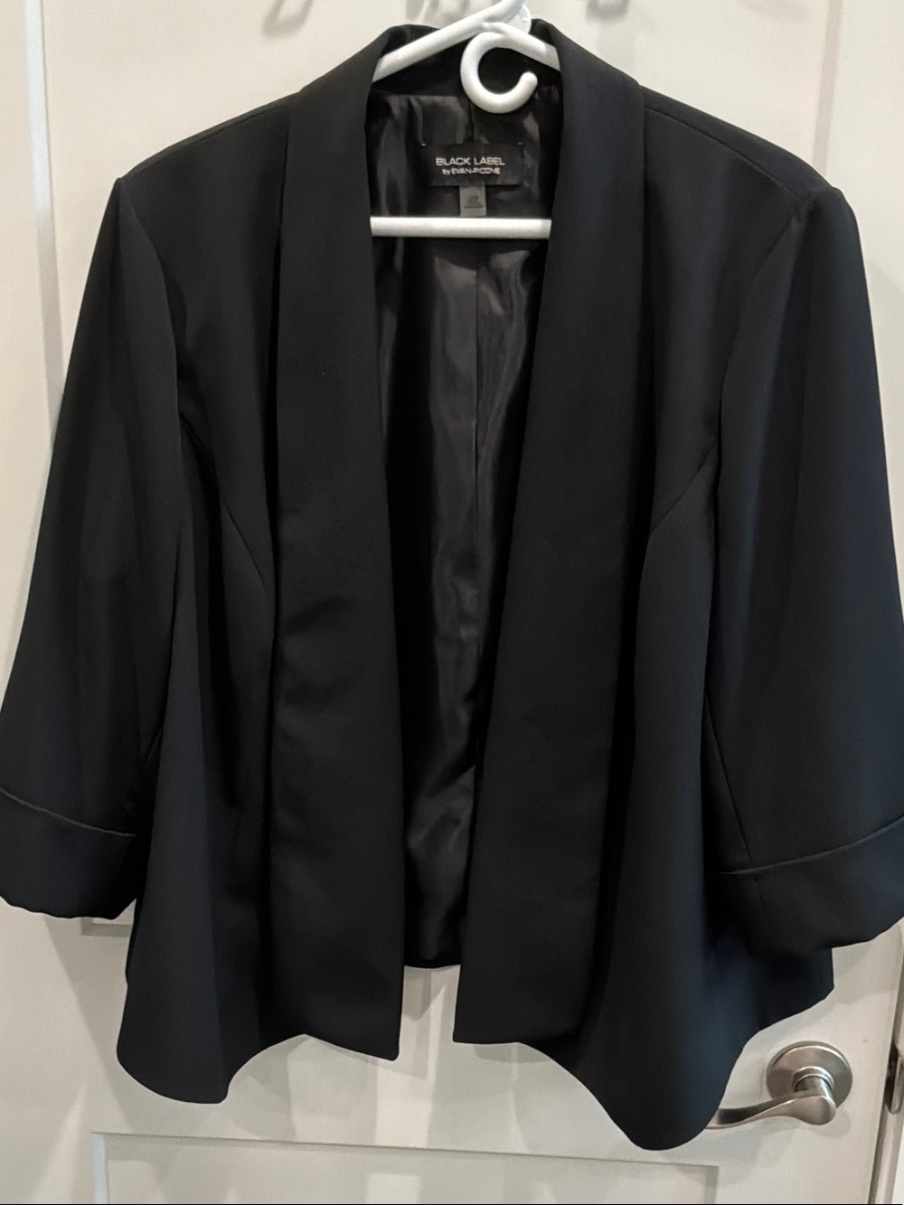 Black Label Evan Picone Size 20W Open-Front Women's Blazer Jacket Lined